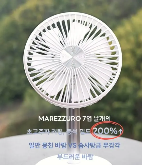 마레주로 무소음 탁상용 미니선풍기 BLDC 서큘레이터 (18,880원/무료)