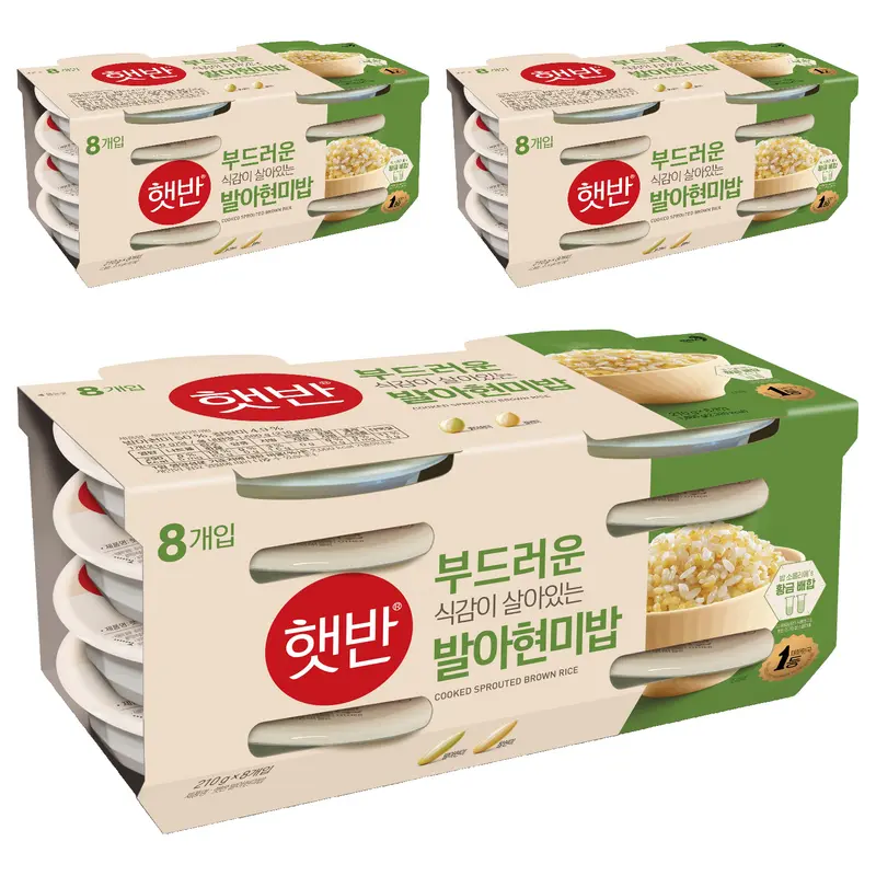 양반 100밥 현미밥, 130g, 24개 - 즉석잡곡밥