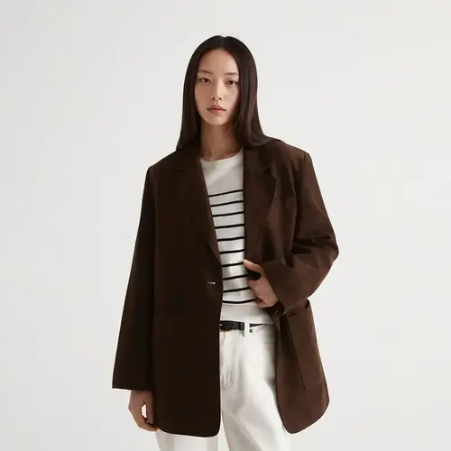 [스파오](신세틱레더) 여성 스웨이드 테일러드 재킷 (SPJLF49W16 RE)_SPJLG12W16