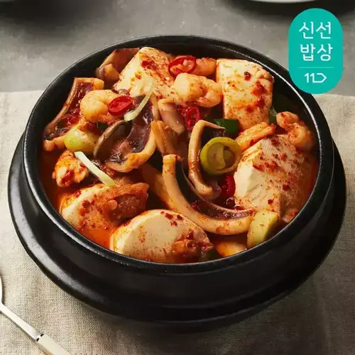 [쿡솜씨] 해물순두부찌개 해물3종 순두부 400g 동봉 신선야채 밀키트