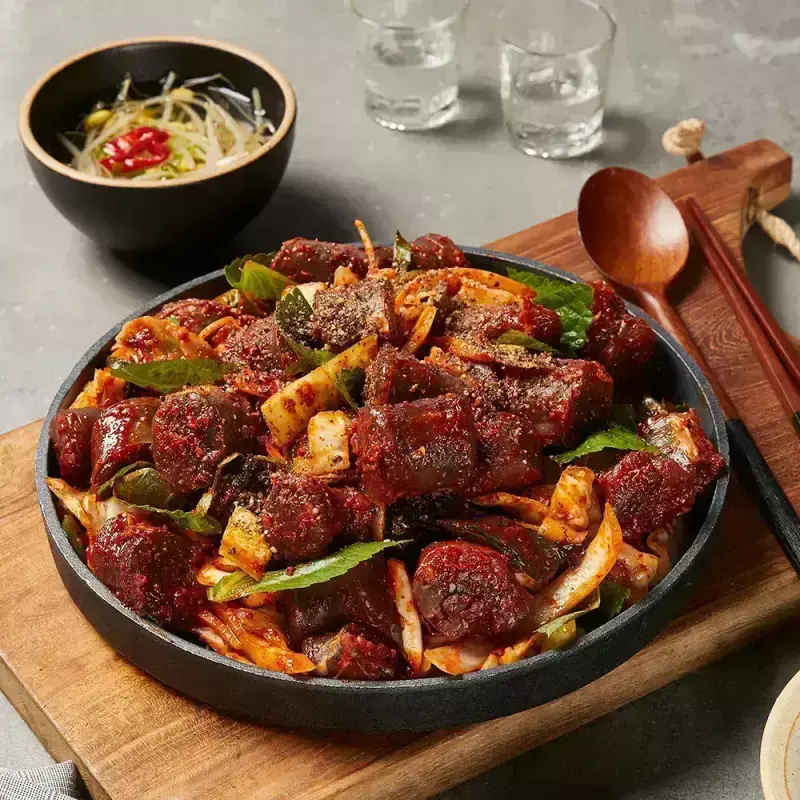 [쿡솜씨] 매콤순대볶음 야시장1등메뉴 캠핑추천템 신선야채 밀키트