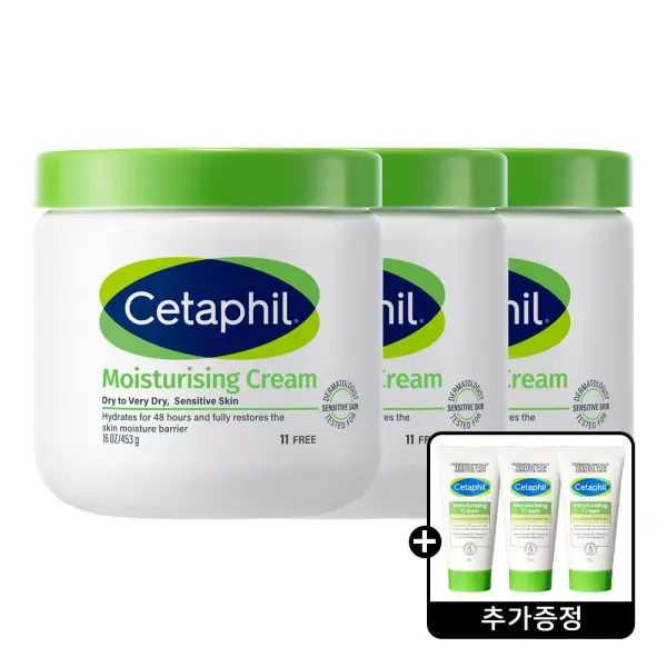세타필 모이스춰라이징 크림 453g 3개 + 미니어처 크림 50g 3개+토이스토리 버즈 스파츌라 1개