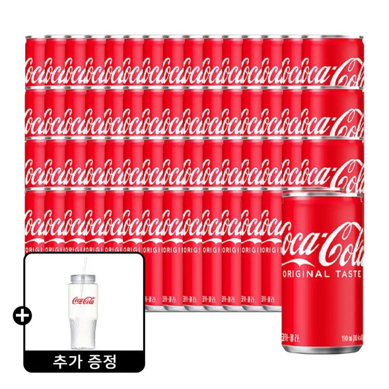 코카콜라 190ml x 60캔 +(증정)코카콜라 1L 콜드컵