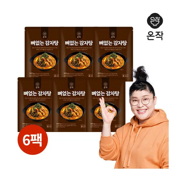 온작 뼈없는 감자탕 900g 6팩