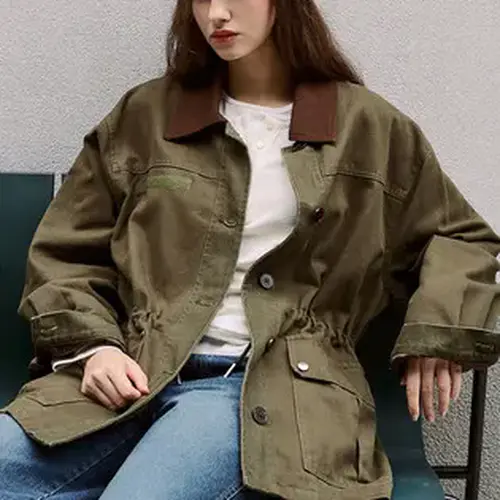 [루시다][3차] 밀리터리 필드 워크 자켓 - 카키