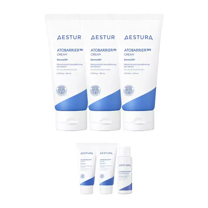 [본사직영] 에스트라 아토베리어365 크림 80ML 3개 + 크림30ml +로션30ml +에센스25ml
