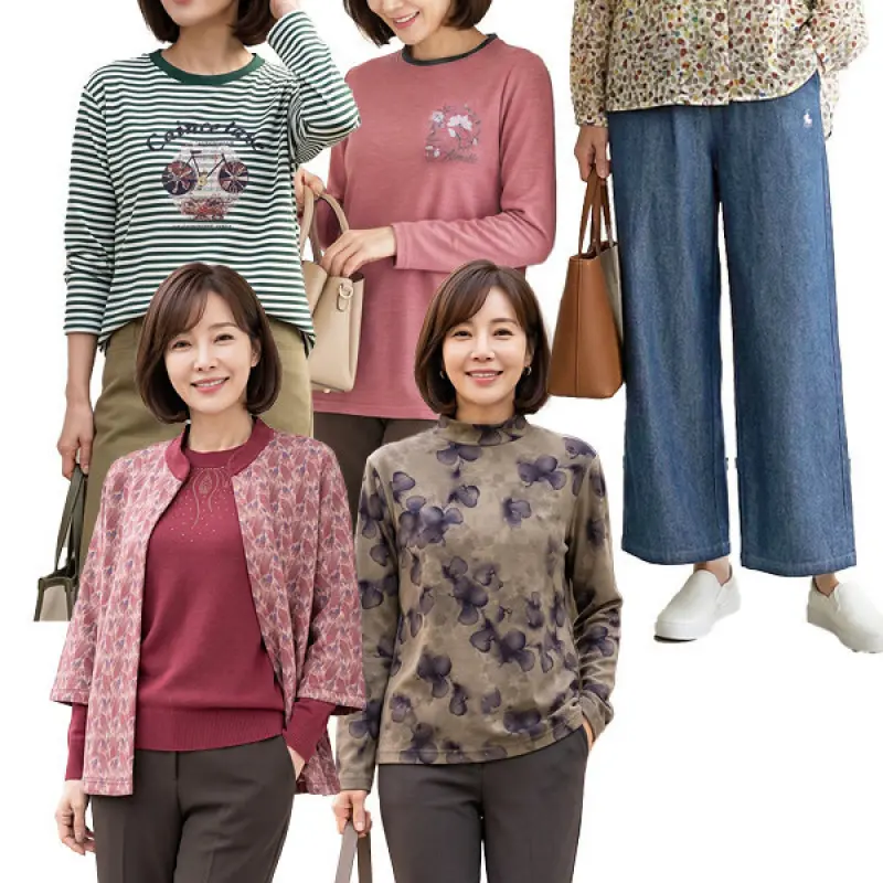 로즈맘 가을신상 인기상품 빅사이즈 티셔츠/밴딩바지/가디건/조끼/자켓/점퍼/잠옷/엄마옷/마담/의류