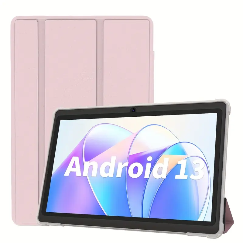 ROENLLCE 7인치 안드로이드 13 4GB (2G + 2G 메모리 확장) RAM 및 32GB ROM, 보호 케이스, 1TB ROM 메모리 확장 지원, 3500mAh 배터리, HD 1024 * 600 IPS 스크린, 듀얼 카메라, 클래식 스타일 WIFI 태블릿, 태블릿, 패드