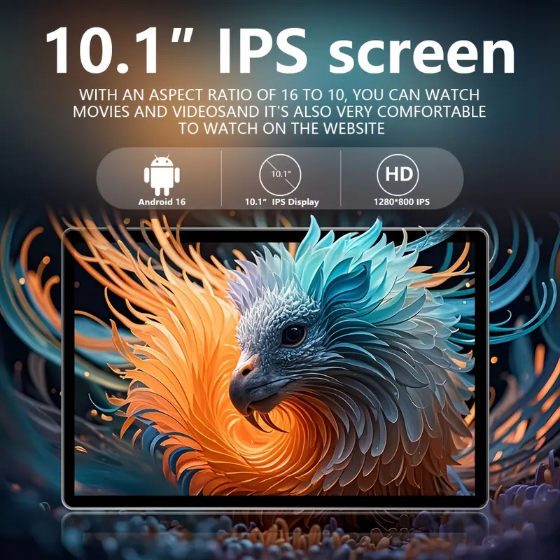 CR 10.1 태블릿 안드로이드 16 2-In-1 태블릿 GMS 탭, GPS, 구글, 보호 케이스 포함 태블릿 PC, (키보드, 마우스, 스타일러스) 옵션 가능, 12GB(4GB+8GB) RAM, 128GB ROM + 1TB 확장 지원, 듀얼 와이파이, Type-C 충전, OTG, 안드로이드 태블릿, 태블릿, 패드