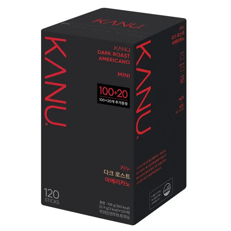 맥심 카누 다크 미니 로스트 아메리카노 100T+20T (추가할인 931원)