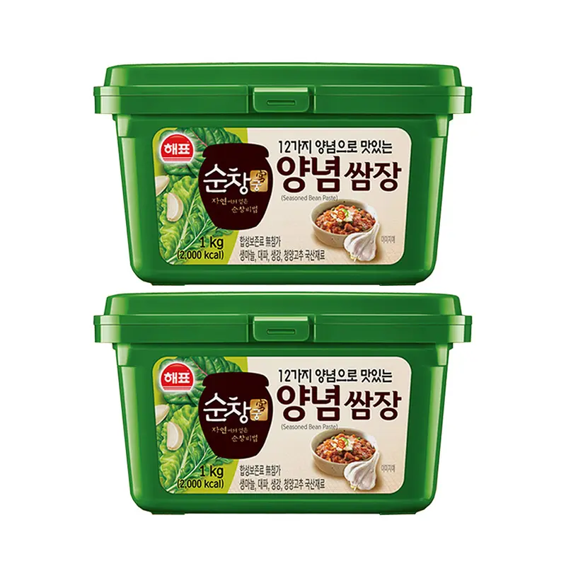 [한국제품/국내배송] 해표 순창궁 12가지 양념쌈장 1kg*2개 / 전통 식품 주방 식료품