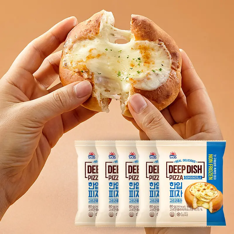 [한국제품/국내배송] 사조 딥디쉬 한입피자 고르곤졸라80g*5개 / 간편 간식 전자레인지용 식품 (추가할인 670원)