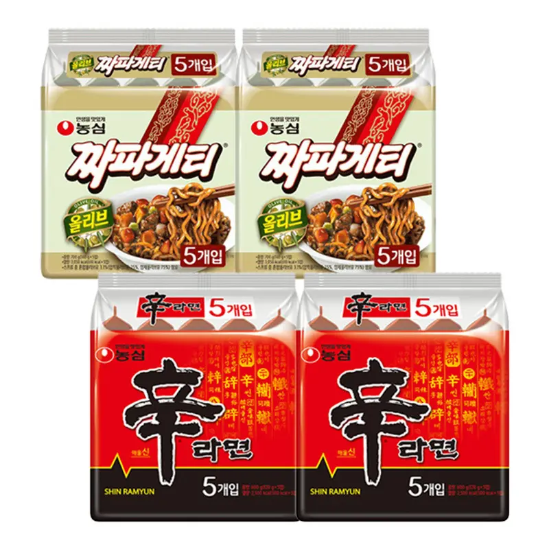 [무료배송]농심 신라면 10개 + 짜파게티 10개 (추가할인 1,170원)