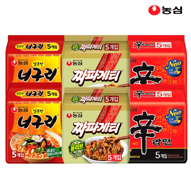 농심 봉지라면 혼합 30봉(신라면10봉+짜파게티10봉+너구리10봉) (추가할인 781원)