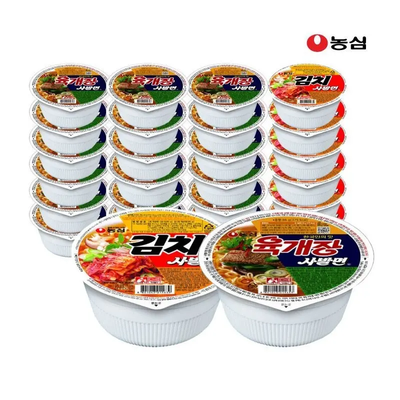 농심 컵라면 혼합 24개(육개장사발면18개+김치사발면6개) (추가할인 659원)