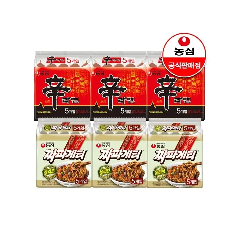농심 신라면 15봉 + 짜파게티 15봉 (총30봉) (추가할인 1,667원)