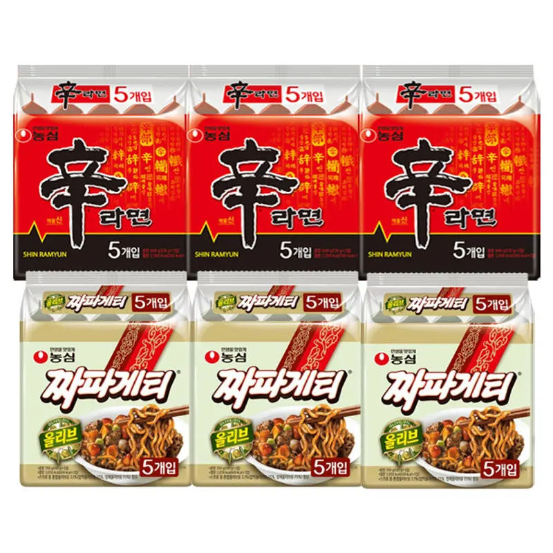 농심 신라면 15봉 + 짜파게티 15봉 (총30봉) (추가할인 1,667원)