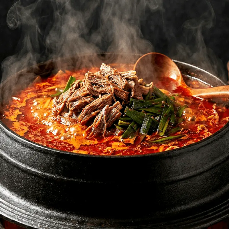 [팔도진미] 국내산 양지와 한우사골로 우린 육개장 500g / 1팩