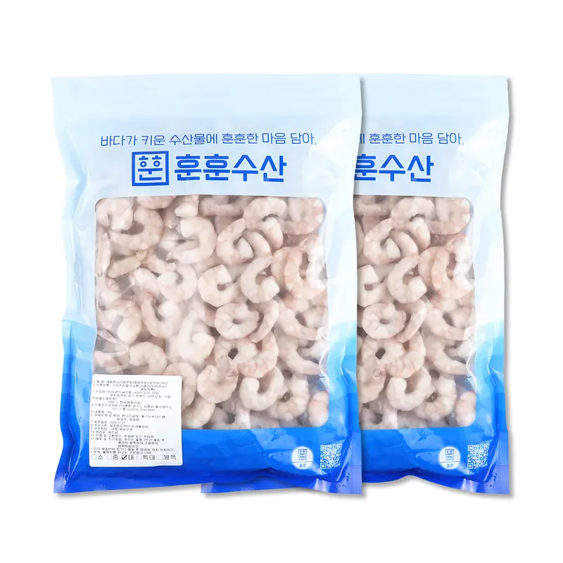[훈훈수산] 생 새우살 중량 900g 완전 손질 한 생 새우속살 / 다양한크기