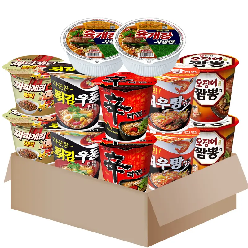 소컵라면세트 6종{신라면2+새우탕2+짜파게티2+튀김우동2+오징어짬뽕2+육개장사발면2}[TE029]