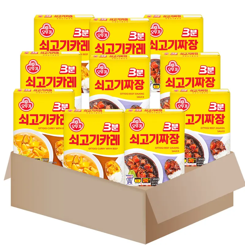 오뚜기 3분요리{쇠고기카레5+쇠고기짜장5}[TE054] (추가할인 431원)