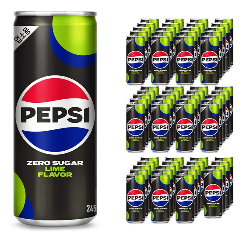 롯데 펩시콜라 제로슈거 라임 업소용 245ml x 60캔 (추가할인 1,299원)
