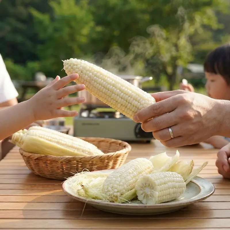 [무료배송]국내산 찰옥수수 여름 제철 간식 찰 옥수수 미백 대학 옥수수 품종 랜덤 15개
