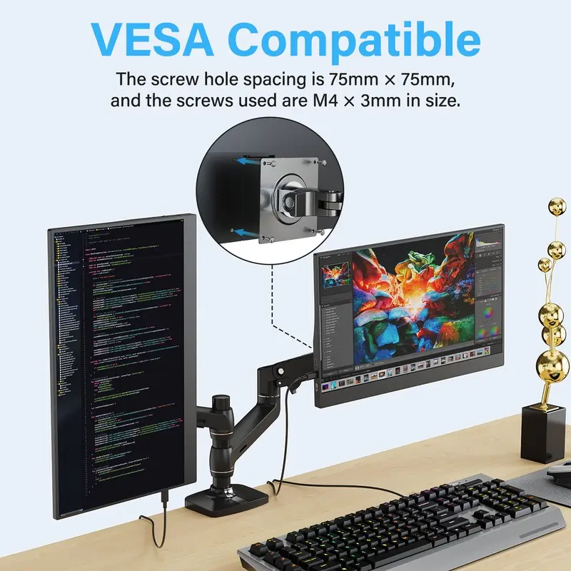 아무두 15.6인치 휴대용 모니터 1920x1080P 확장 디스플레이 IPS LCD 패널 펜홀 스탠드 VESA USBC 미니 HDMI 모바일