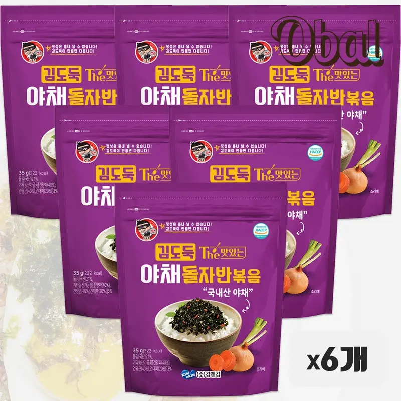 오발 명란돌자반 35g 6개입 해산물 간식 해물 가공품 해적식품