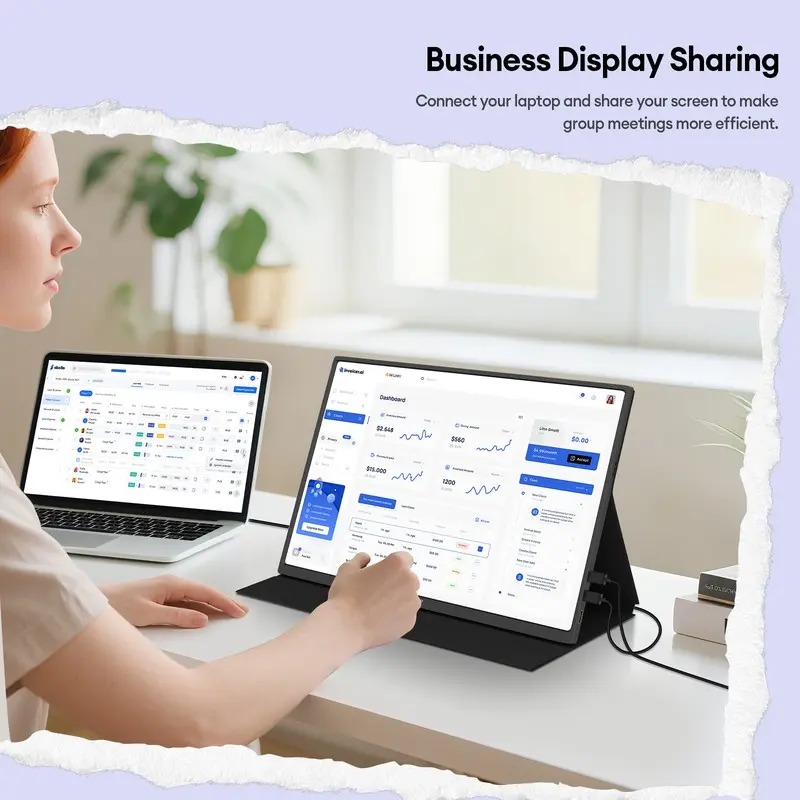 ZEUSLAP-Z16K 16인치 4K 휴대용 모니터 3840x2400 100% DCI-P3 썬더볼트 USB-C HDMI 휴대폰, PS5
