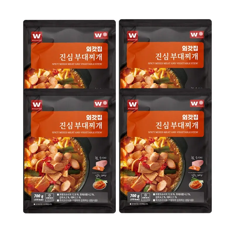 진심 부대찌개700g X 4팩