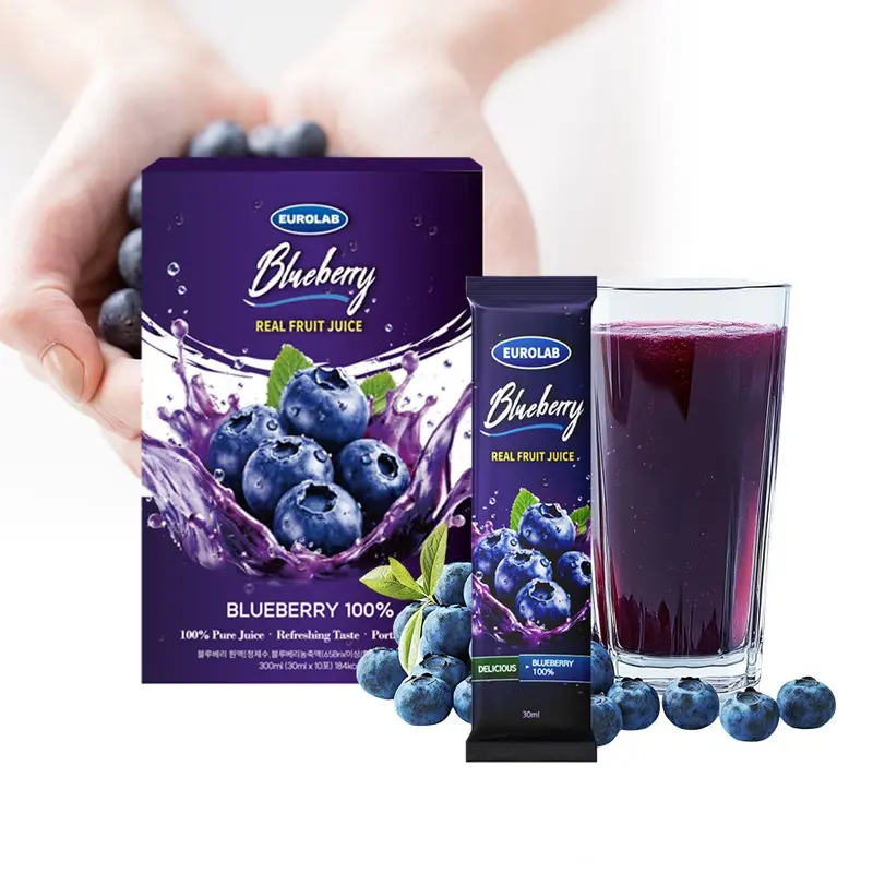 유로랩 리얼 블루베리즙100% 1박스 10포 300ml 2+1