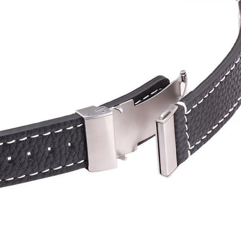 정품 가죽 시계 밴드 스트랩 여성 남성 18mm 20mm 22mm 24mm 블랙 브라운 블루 소프트 소 가죽 시계 밴드 배포 걸쇠