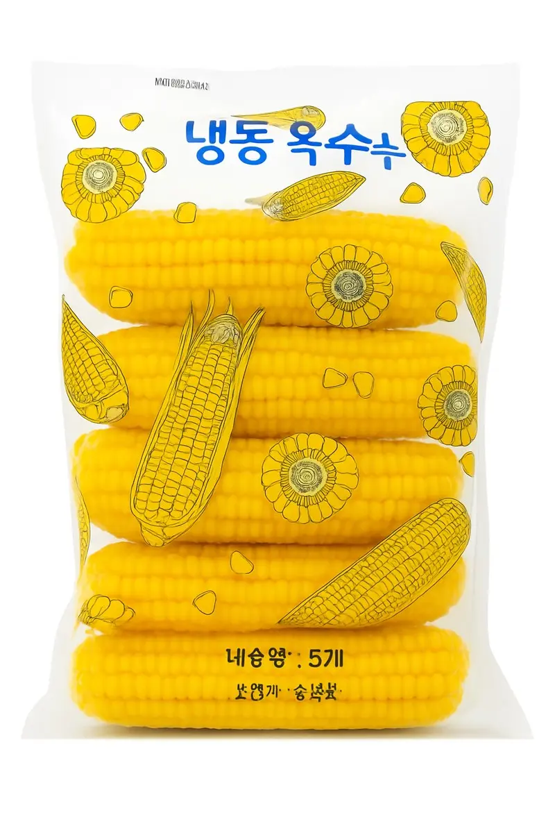 갓 삶아 냉동한 프리미엄 황찰 옥수수 10개/20개 (5개1팩 개별포장)