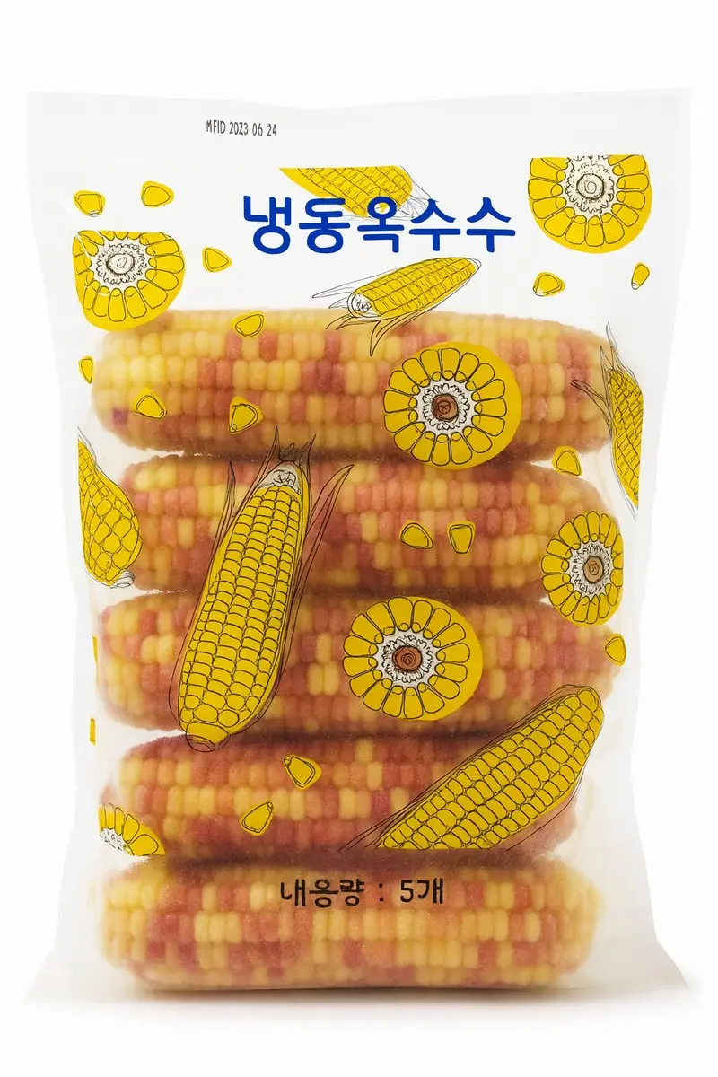 갓 삶아 냉동한 프리미엄 홍찰옥수수 10개/20개 (5개1팩 개별포장)
