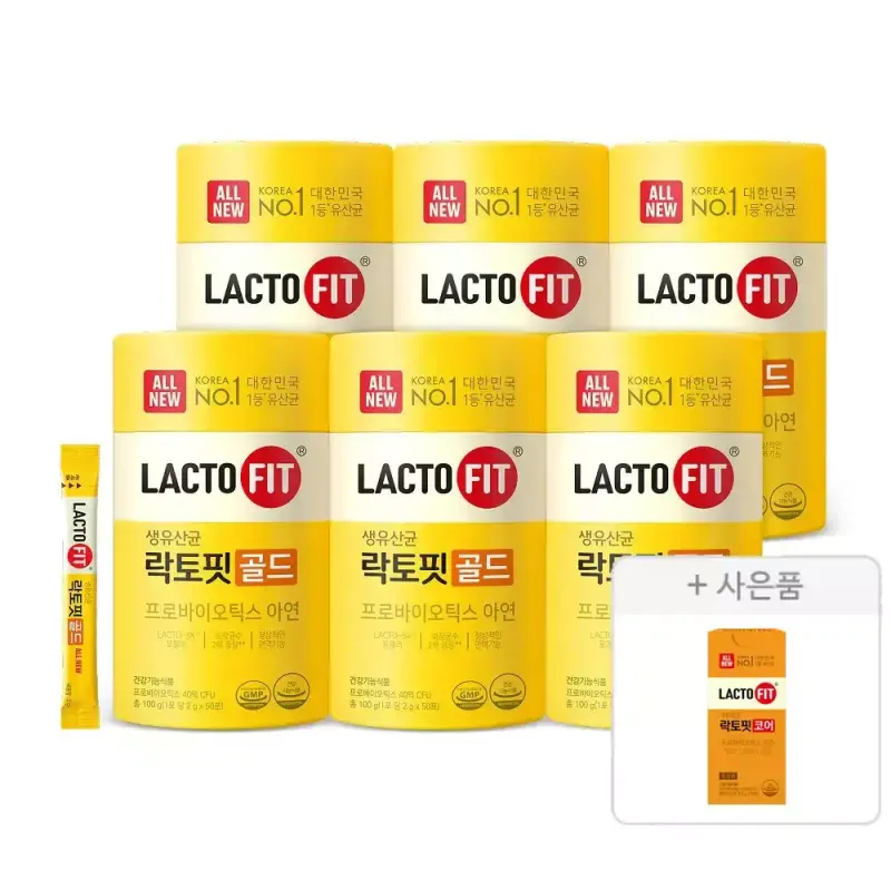 종근당건강 공식 (ALL NEW) 락토핏 골드 50포 6통 (300일분)+코어 30포