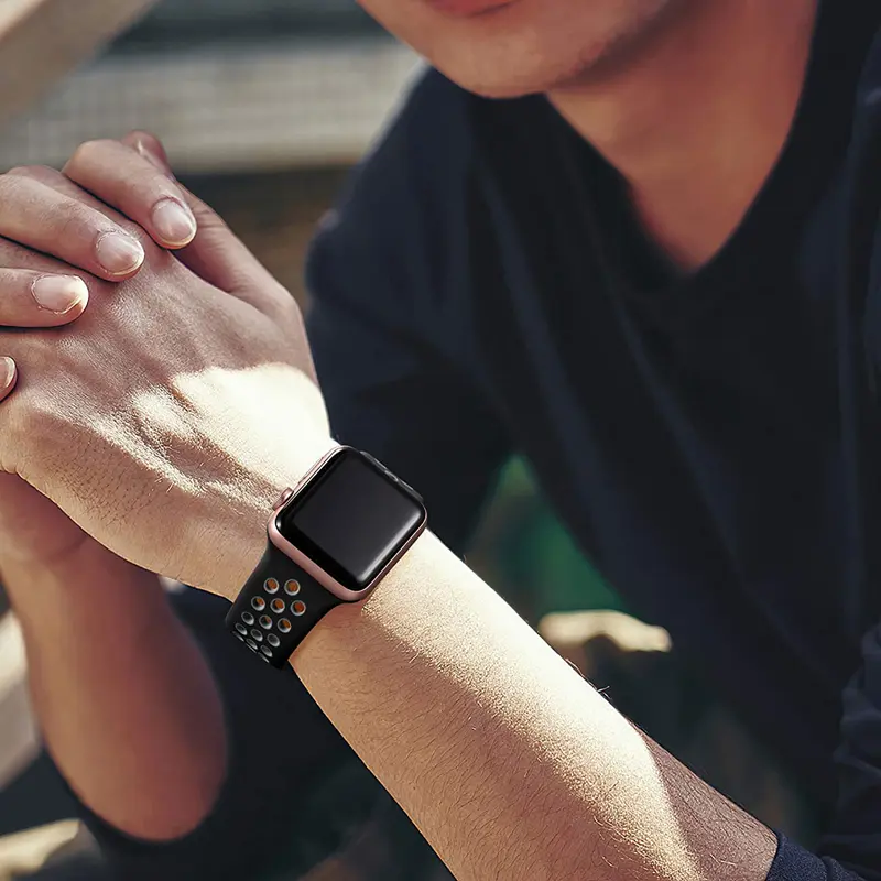 애플 워치 밴드용 스포츠 스트랩, 통기성 팔찌, iWatch 시리즈 10, 9, 8, 7, 6, SE, 5, 3, 울트라 2, 49mm