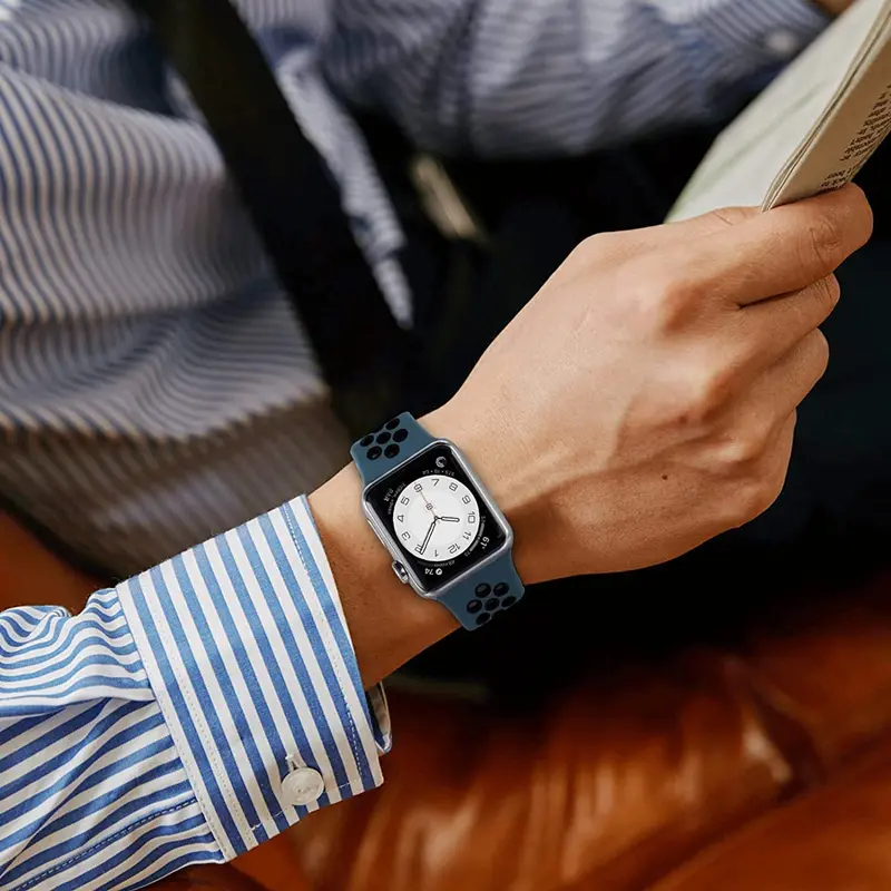 애플 워치 밴드용 스포츠 스트랩, 통기성 팔찌, iWatch 시리즈 10, 9, 8, 7, 6, SE, 5, 3, 울트라 2, 49mm