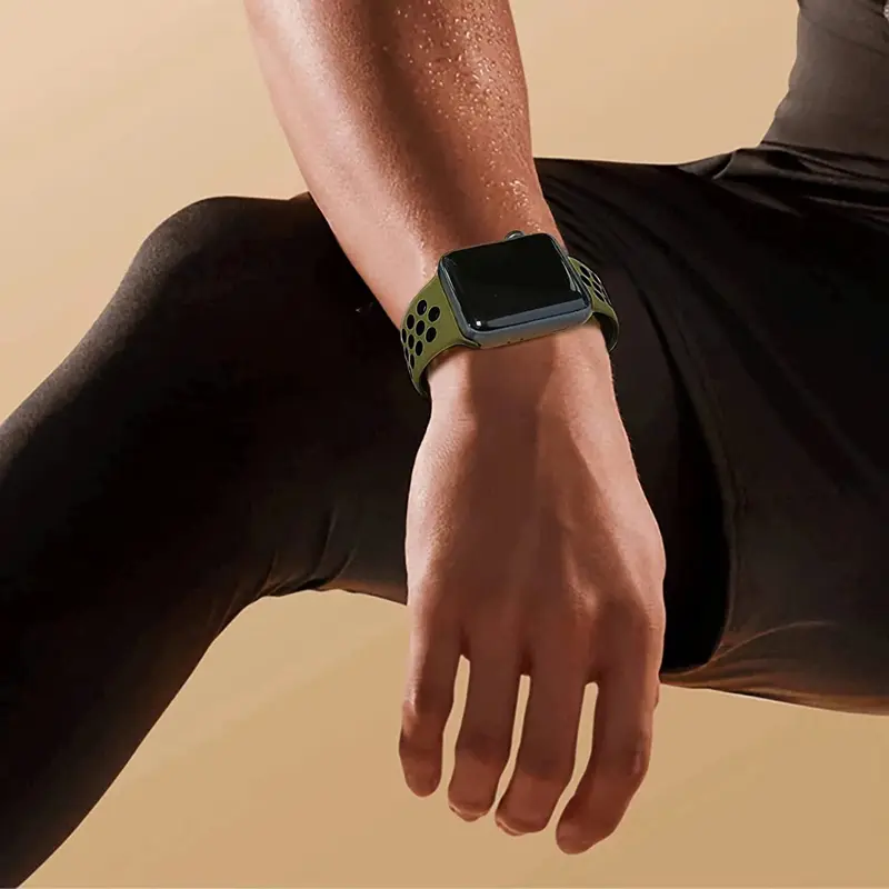 애플 워치 밴드용 스포츠 스트랩, 통기성 팔찌, iWatch 시리즈 10, 9, 8, 7, 6, SE, 5, 3, 울트라 2, 49mm