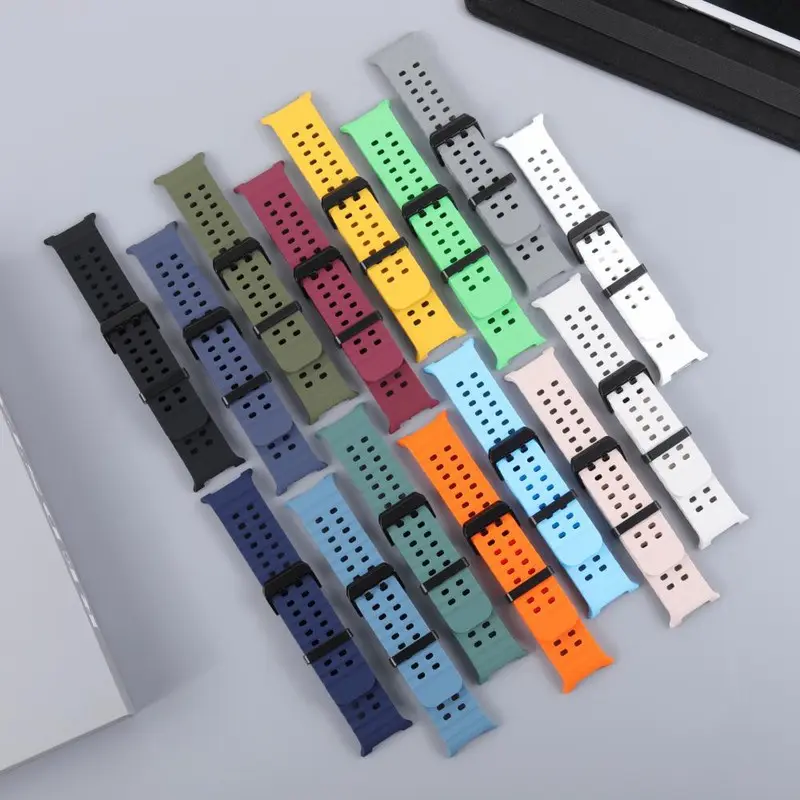 삼성 갤럭시 워치 9 8 44mm 40mm 클래식 46mm용 오션 밴드, 스포츠 통기성 코레아 팔찌, 갤럭시 워치 9 8 시리즈 스트랩