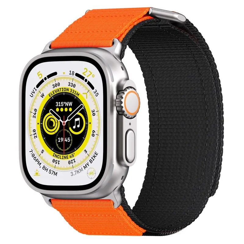 Apple Watch 밴드 용 스트랩 45mm 44mm 울트라 49mm 42mm 44 45mm 와이드 나일론 Iwatch 시리즈 9 Se 8
