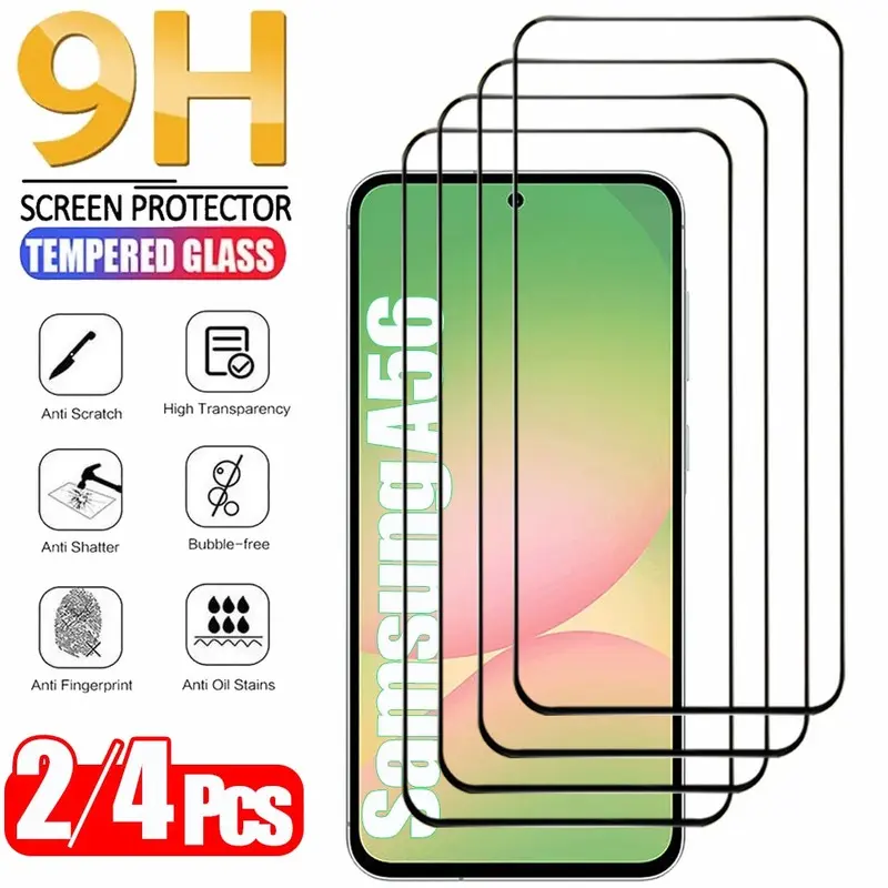 2 / 4PCS 강화유리 Samsung Galaxy A56 A55 A54 A53 강화 유리 Samsung A18 A17 A27 A37 A57