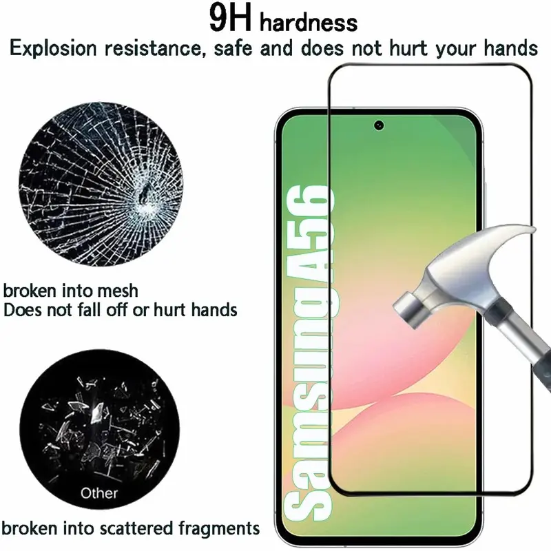 2 / 4PCS 강화유리 Samsung Galaxy A56 A55 A54 A53 강화 유리 Samsung A18 A17 A27 A37 A57