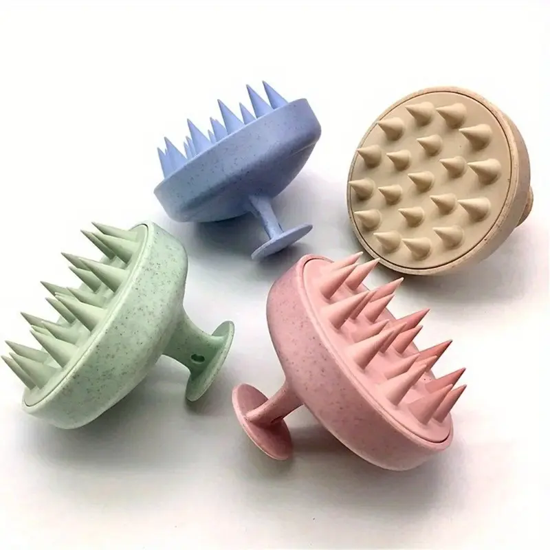 1pc 실리콘 샴푸 브러쉬 바디 마사지 브러쉬 목욕 샤워 브러쉬 살롱 미용 도구 두피 마사지 빗 헤어 워싱 빗