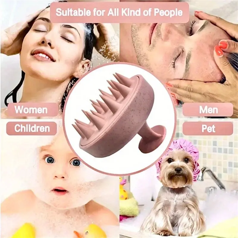 1pc 실리콘 샴푸 브러쉬 바디 마사지 브러쉬 목욕 샤워 브러쉬 살롱 미용 도구 두피 마사지 빗 헤어 워싱 빗