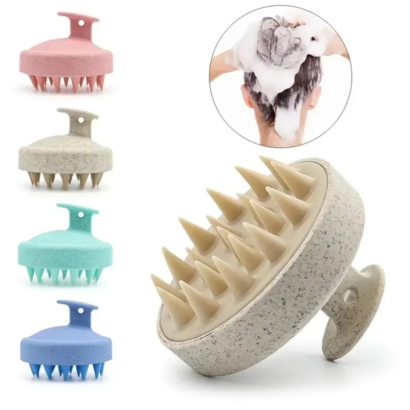 1pc 실리콘 샴푸 브러쉬 바디 마사지 브러쉬 목욕 샤워 브러쉬 살롱 미용 도구 두피 마사지 빗 헤어 워싱 빗