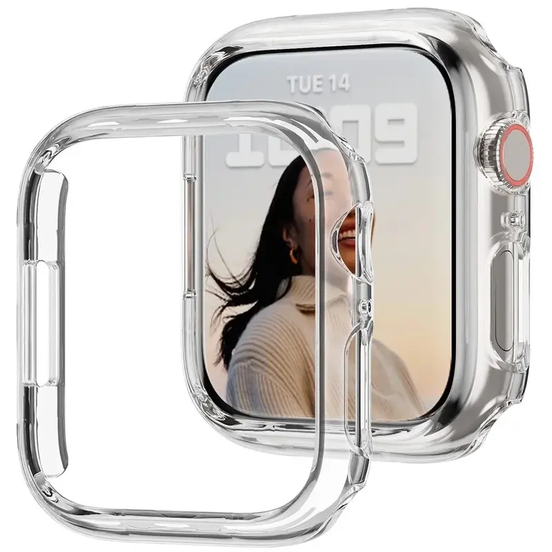 Apple Watch 케이스 커버 45mm 41mm 44mm 40mm 42mm 38mm 46 49mm 액세서리 PC 보호대 범퍼 iWatch