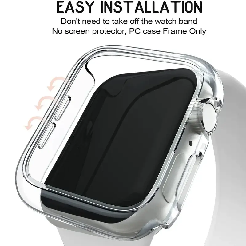 Apple Watch 케이스 커버 45mm 41mm 44mm 40mm 42mm 38mm 46 49mm 액세서리 PC 보호대 범퍼 iWatch