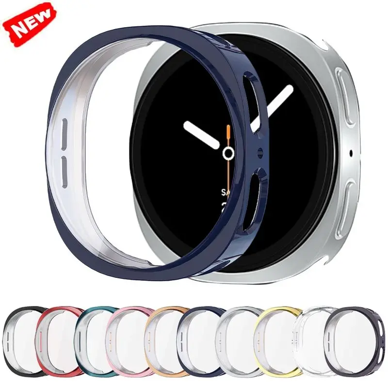 삼성 갤럭시 시계 8 44mm 액세서리 용 소프트 TPU 케이스 + 필름 Samsung Watch8 40mm의 화면 보호기 올라운드 커버