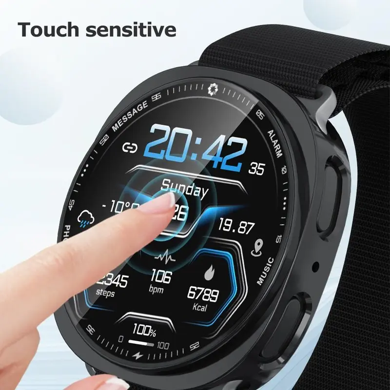 삼성 갤럭시 시계 8 44mm 액세서리 용 소프트 TPU 케이스 + 필름 Samsung Watch8 40mm의 화면 보호기 올라운드 커버